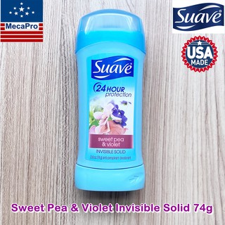 25% ราคา Sale Suave® Womens Deodorant &amp; Antiperspirant Sweet Pea &amp; Violet Invisible Solid 74g โรลออนสติ้ก ระงับกลิ่นกาย