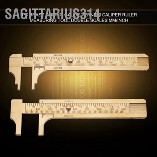 Sagittarius314 เวอร์เนียคาลิปเปอร์ เกจสไลด์ ทองเหลือง สเกลคู่ 1 ชิ้น