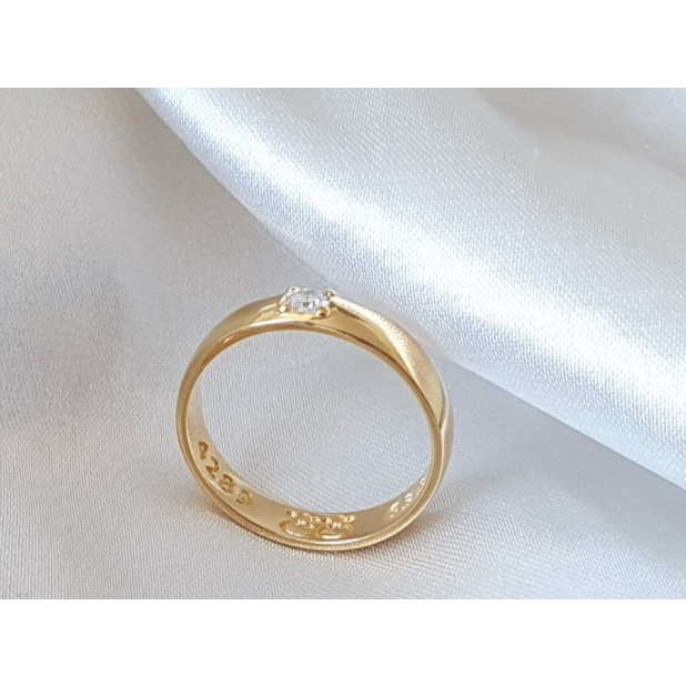 เสริมการเงิน และโชคลาภ แหวนเงินแท้ 92.5% ชุบทองคำแท้ 18K ติดเพชร CZ พลังตัวเลขมงคล 4289 6395