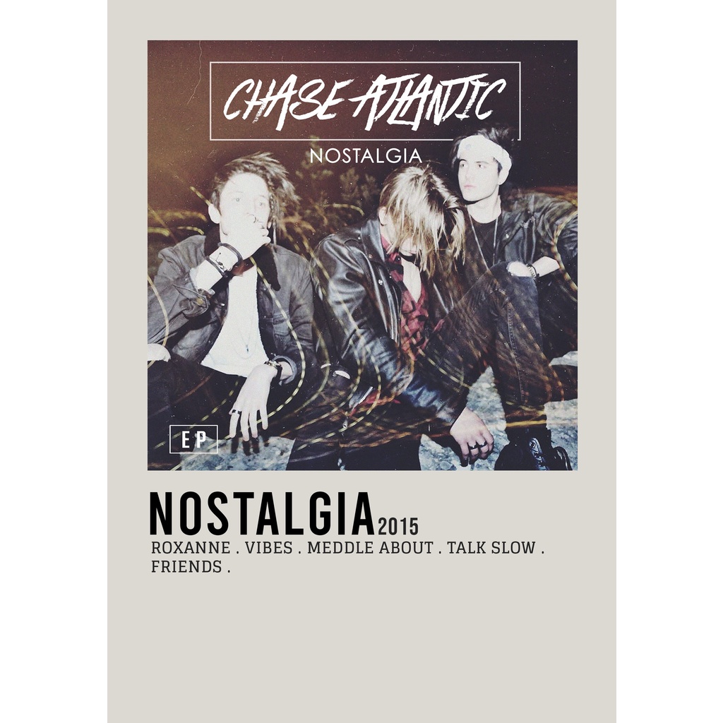 อัลบั้มปกโปสเตอร์ Nostalgia โดย Chase Atlantic วงดังสําหรับห้อง/ผนัง