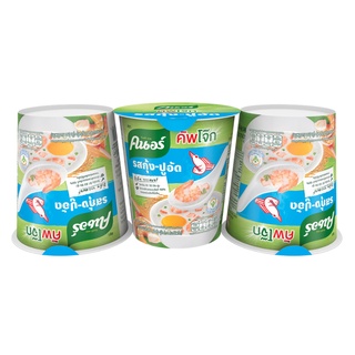 KNORR คนอร์ คัพโจ๊ก แบบถ้วย รสกุ้งปูอัด 35 กรัม X 3 ถ้วย