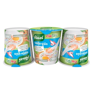 KNORR คนอร์ คัพโจ๊ก แบบถ้วย รสกุ้งปูอัด 35 กรัม X 3 ถ้วย