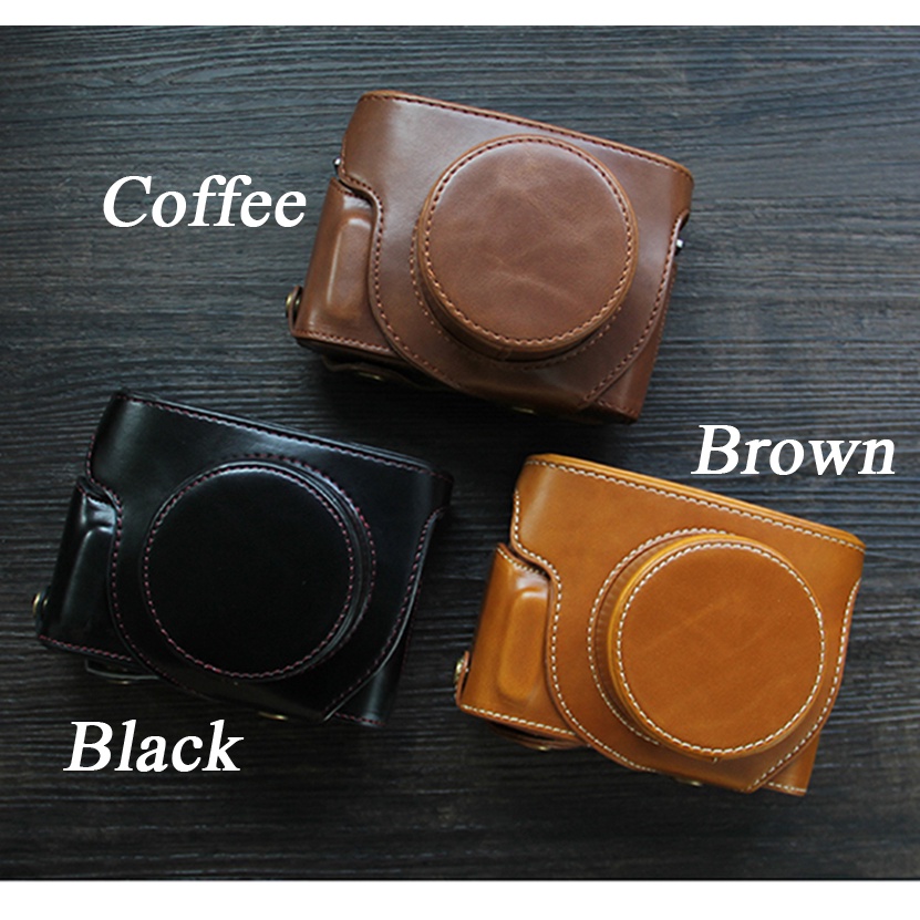 หนังหรูหรา Fujifilm XE4 X100V X100F กระเป๋ากล้องเปิดสายแบตเตอรี่ Mini Case