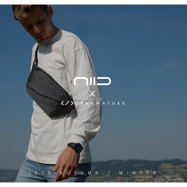 Niid R0 Functional กระเป๋าคาดหน้าอกป้องกันการโจรกรรมแบบพกพาเดินทางพักผ่อนชายและหญิงกีฬาไหล่ messenger แพคเกจการออกแบบการจัดเก็บหลายชั้น