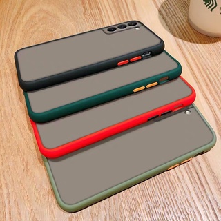 พร้อมส่ง Case Samsung galaxy S21+ / S21Plus เคสกันกระแทก กันลอยกล้อง ปุ่มสีผิวด้าน ขอบนิ่มหลังขุ่น SAMSUNG S21+