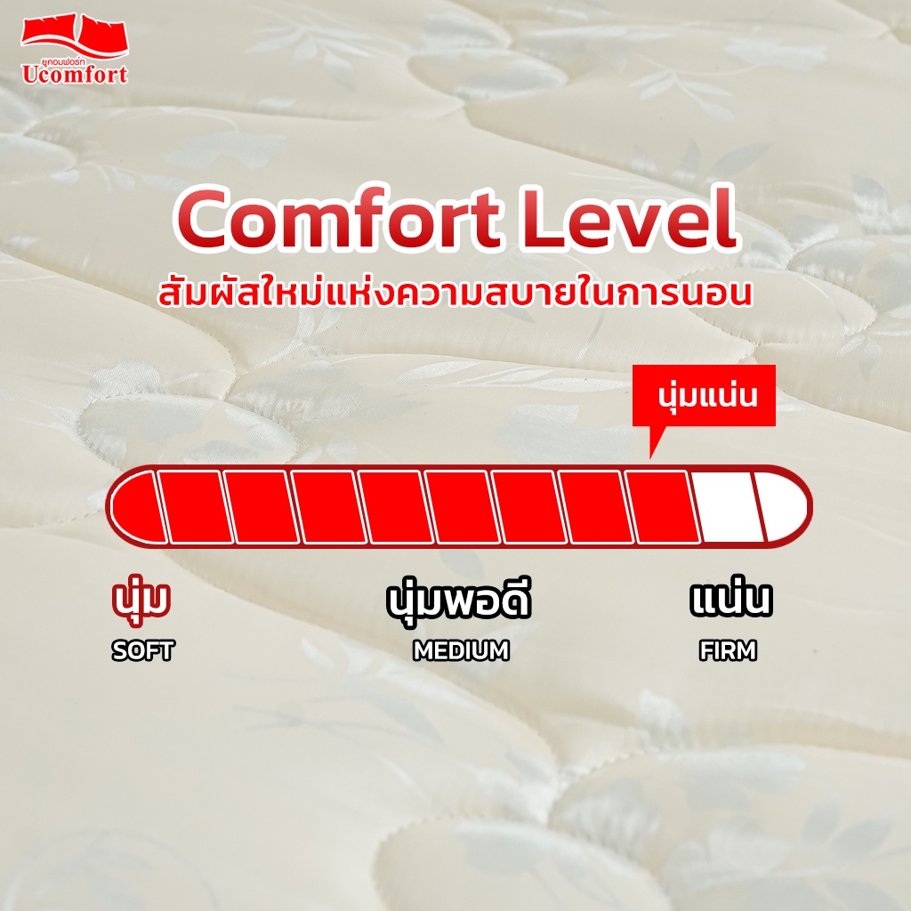 UCOMFORT ที่นอนยางสังเคาระห์ รุ่น Hybrid ความหนา 10 นิ้ว แถมหมอนหนุนและหมอนข้าง