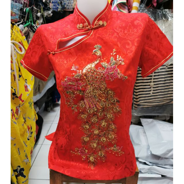 เสื้อคอจีน เสื้อจีน เสื้อกี่เพ้า เสื้อตรุษจีน ผู้หญิง | Shopee Thailand