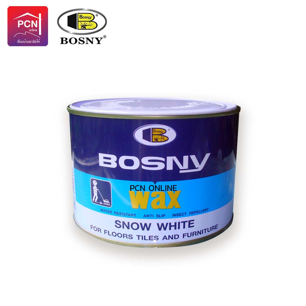 แว๊กซ์ขัดพื้น BOSNY WAX 400, 800G บอสนี่ ขี้ผึ้งขัดพื้น ขัดพื้นไม้ ขัดเงา กันน้ำ ขนาด 400, 800 กรัม