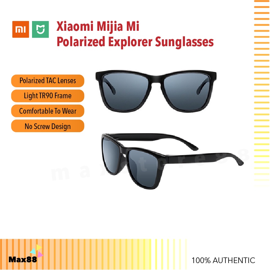 Xiaomi Mijia แว่นตากันแดด เลนส์โพลาไรซ์ ทรงสี่เหลี่ยม TYJ01TS