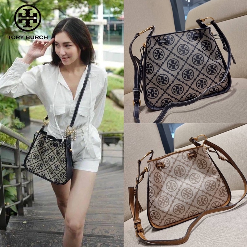 ทรบ T MONOGRAM JACQUARD BELL BAG