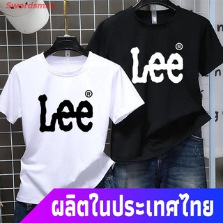 ผ้าฝ้าย 100% เสื้อยืดลำลอง เสื้อยืดคอกลมแฟชั่น เสื้อยอดฮิตลายLEE เสื้อแขนสั้น Short sleeve T-shirtsS-3XL