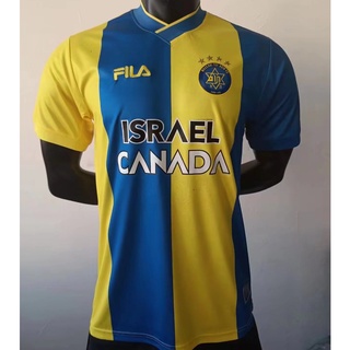 เสื้อกีฬาแขนสั้น ลายทีมชาติฟุตบอล Tel Aviv Maccabi 22-23 คุณภาพสูง ไซซ์ S-XXL