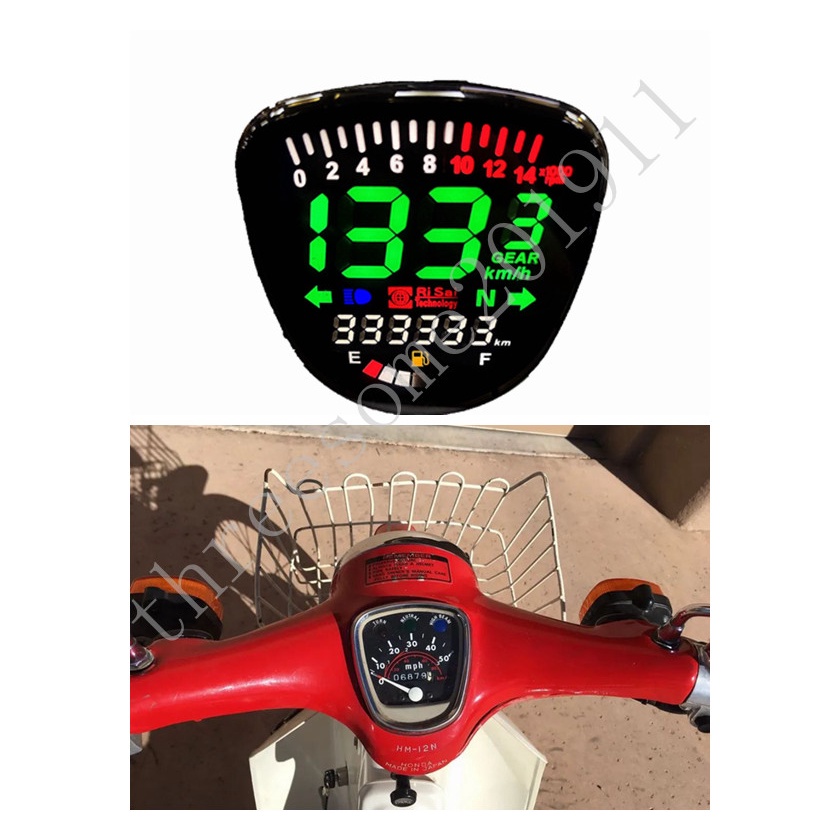 สําหรับ Honda C50 C70 C90 รถจักรยานยนต์ LCD/LED Digital Meter Speedometer Tachometer Assy
