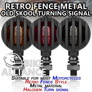 Retro FENCE รั้วโลหะ เก่า สกู๊ตเตอร์ ไฟเลี้ยว คาเฟ่ เรเซอร์ UNIVERSAL OLD SKOOL คลาสสิก