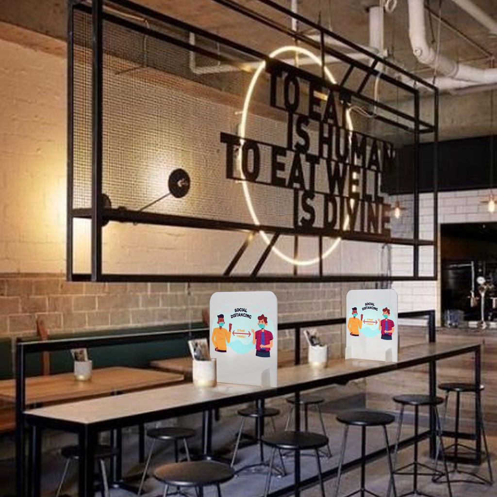 ฉากกั้น ร้านค้า ห้องอาหาร เว้นระยะห่าง Social Distancing Partition