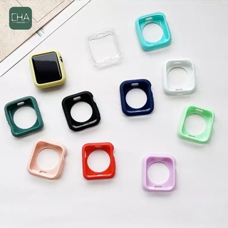 cha  Case Silicon เคส iwatch สำหรับ Watch 8 7 6 5 4 3 2 1 case 38/440/41/44/45/42mm เคสซิลิโคนนาฬิกา เคสแอปเปิ้ลวอช