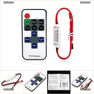 Inthehot สวิตช์ควบคุมไร้สาย RF 12v สําหรับแถบไฟ LED ขนาดเล็ก