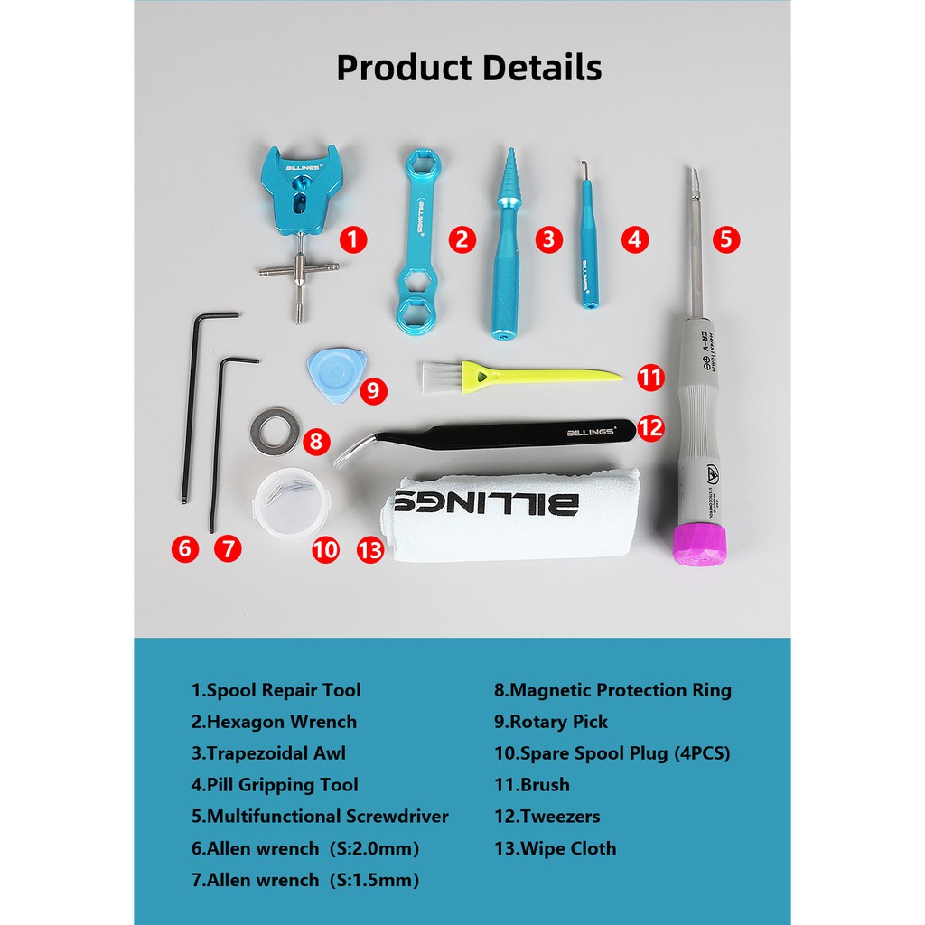 Fishing Reel Repair Kit Baitcasting Wheel Repair Fishing Spool Bearing