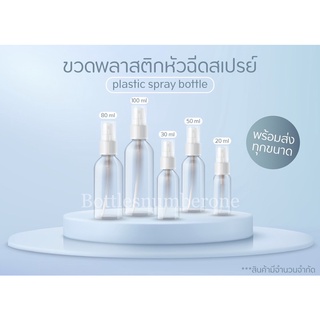 ขวดสเปรย์หลายขนาด 10 20 30 50 80 100 mlพกพาได้พร้อมฝาครอบทุกขวด เปิดเติมน้ำยาได้