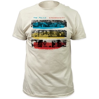 เสื้อยืดวินเทจ100%cotton เสื้อ ยืด ราคา ส่ง Impact Police Synchronicity Fitted Jersey Tee Vintage-White men เสื้อ ยืด ผู