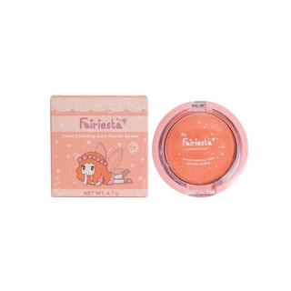 Fairiesta บลัชออนและอายแชโดว์สำหรับเด็ก 02 : สีส้ม Sweet Charming Baby Powder Blusher 02 : Orange (4.7g)