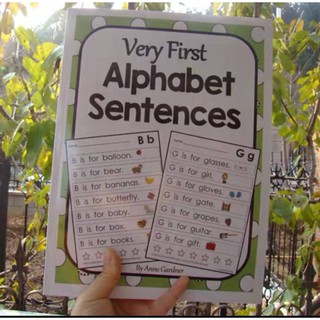 หนังสือภาษาอังกฤษสำหรับเด็ก Very First Alphabet Sentences หนังสือหัดเขียนหัดอ่านภาษาอังกฤษ หนังสือภาษาอังกฤษสำหรับอนุบาล