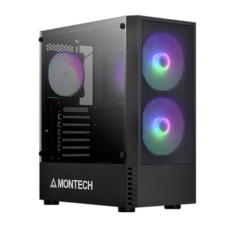 CASE (เคส) MONTECH X2 MESH BLACK RGB Tempered Glass