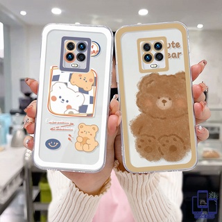 เคส For Xiaomi Redmi Note 9 8 10 10S 9 10 PRO MAX 11 9S Xiaomi Redmi POCO C3 C31 X3 NFC X3 PRO Redmi 9C NFC 9A 9i 9T 9AT 9ACTIV 9 PRO Power 10X POCO M2 PRO 10 Prime เคสโทรศัพท์มือถือแบบนิ่ม เคสใสลายหมีน่ารัก