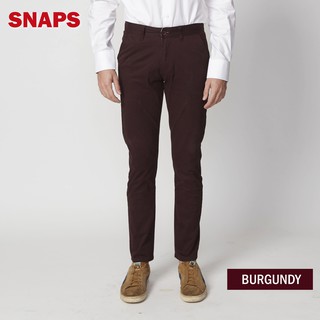 UrbanSNAPS CHINOS PANTS  (สีแดง Burgundy)  เออร์เบิร์นสแน็ปซ์กางเกงชิโนขายาว