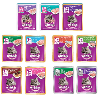 Whiskas อาหารแมวเปียก ขนาด 80-85g. ขั้นต่ำ4ซองถึงจัดส่ง