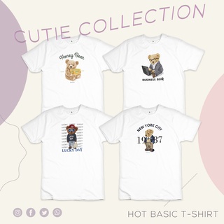 เสื้อยืด เสื้อหมี แขนสั้น ลายการ์ตูน น่ารัก ผ้า cotton100% หมี #32 by HOT BASIC