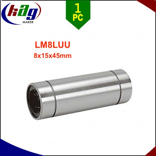 LM8LUU Longer Linear Bearing 8mm สําหรับก้านเชิงเส้นครึ่ง