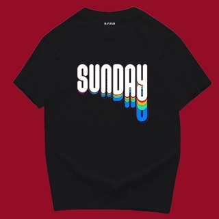 เสื้อยืดอินเทรนด์ผู้ชายอินเทรนด์ผู้หญิงเสื้อยืด สกรีน ลาย sunday พร้อมส่ง🔥S-3XL