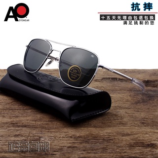 Randolph classic American optical pilot แว่นตากันแดด AO กันตก กระจกนิรภัยแกร่ง แว่นกันแดดผู้ชายและผู้หญิง