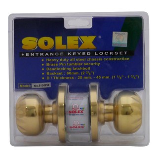 ลูกบิดทั่วไป SOLEX 9100 หัวจัน PB SOLEX 9100 PB ENTRANCE KNOB