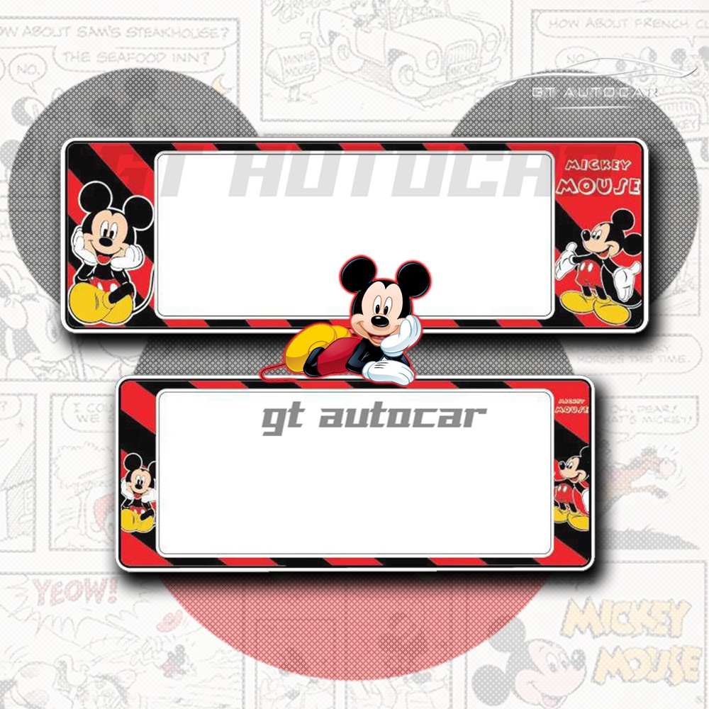 🔥Mickey Mouse🔥 กรอบป้ายทะเบียนรถยนต์กันน้ำ ลาย mickeymouse