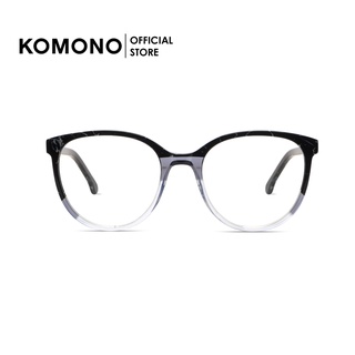 KOMONO Gina Obscure กรอบแว่นตา ทรงแคทอาย oversize สีดำไล่ใส