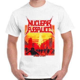 T-shirt  เสื้อยืดคอกลม พิมพ์ลาย Nuclear ault Game Over S.O.D. สําหรับผู้ชาย เสื้อยืด พิมพ์ลาย Anthrax Hirax Megadeth สไต