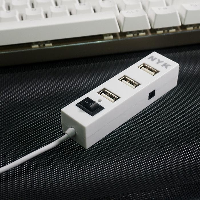 Usb 2.0 hub nik 4 พอร์ต H8 1.2 ม. สายสวิตช์เปิด-เทอร์มินัล usb2.0 4 พอร์ตสวิตช์ i/o 1.2 เมตร H-8