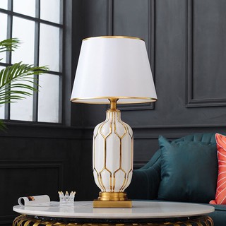 Classical Table Lamp Pleated Retro, High End Table Lamps For Bedroom