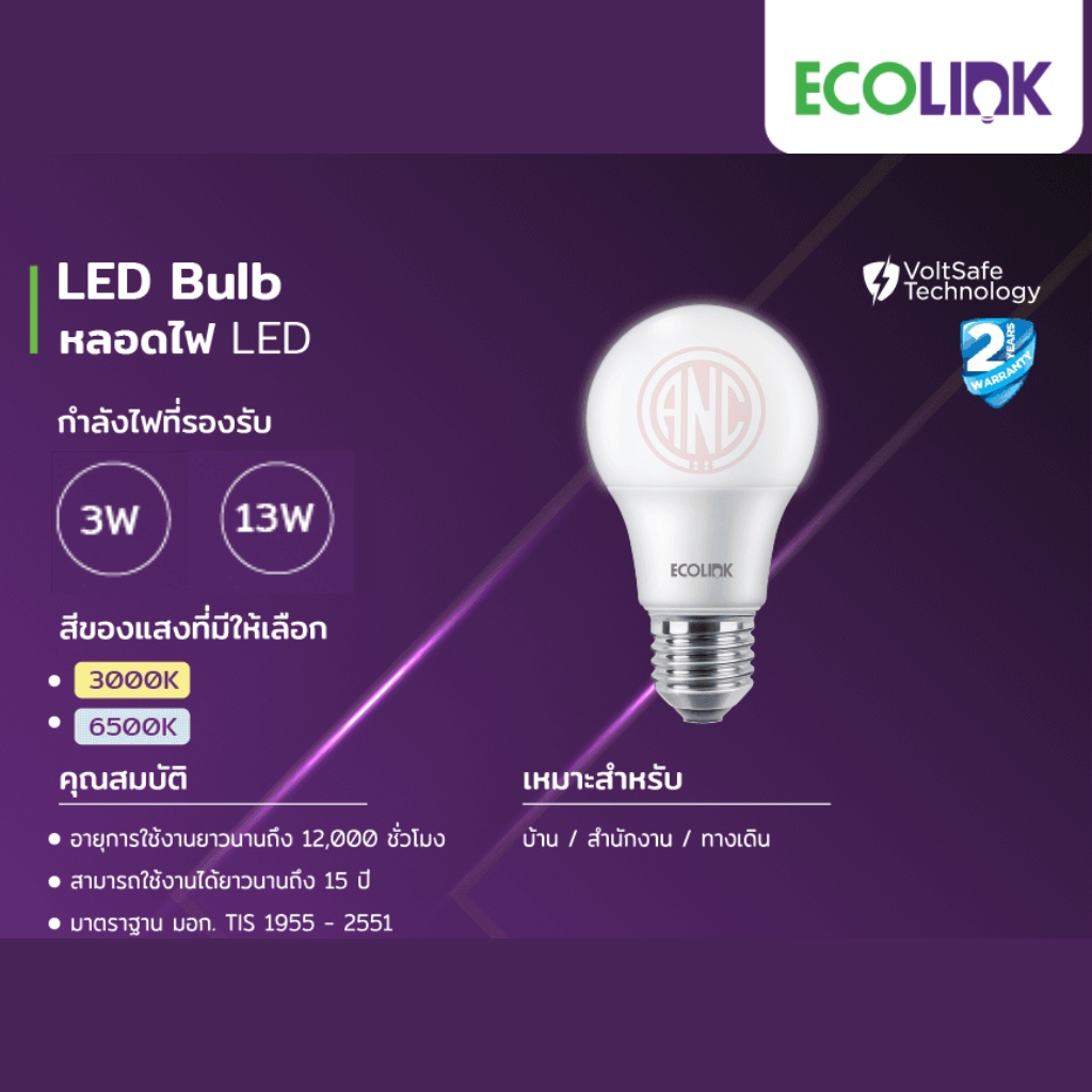EcoLink หลอดไฟ LED BULB