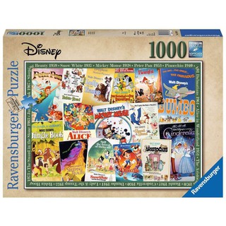 จิ๊กซอว์ Ravensburger - Disney Vintage Movie Posters 1000 piece  (ของแท้  มีสินค้าพร้อมส่ง)