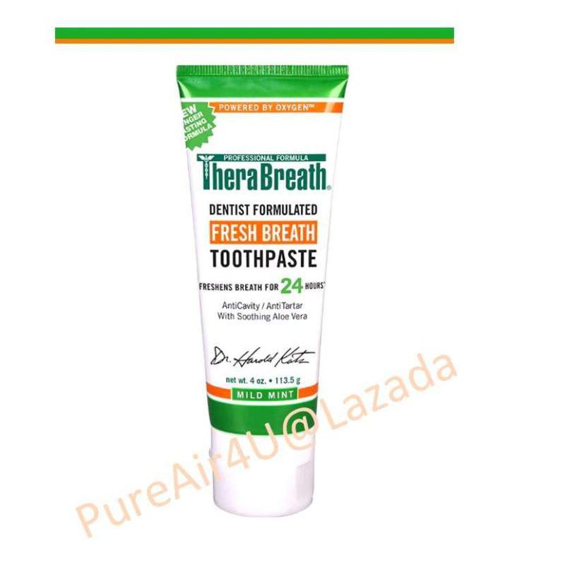 มีโค้ดส่วนลด(Best selling in USA) Mild Mint THERABREATH FRESH BREATH TOOTHPASTE : / Size: 4oz