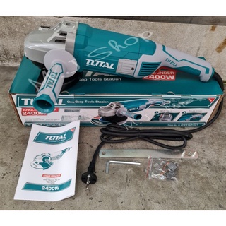 TOTALเครื่องเจียร์(ANGLE GRINDER) ขนาด 7" รุ่นงานหนัก 2400W. ใช้สำหรับตัดเหล็ก, เจียร,ขัดเงา,ปัดสนิม