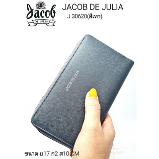 JACOB DE JULIA  กระเป๋าธนบัตร/หญิงซิปรอบ   รุ่น J 30620 หนังแท้พิมพ์ลาย