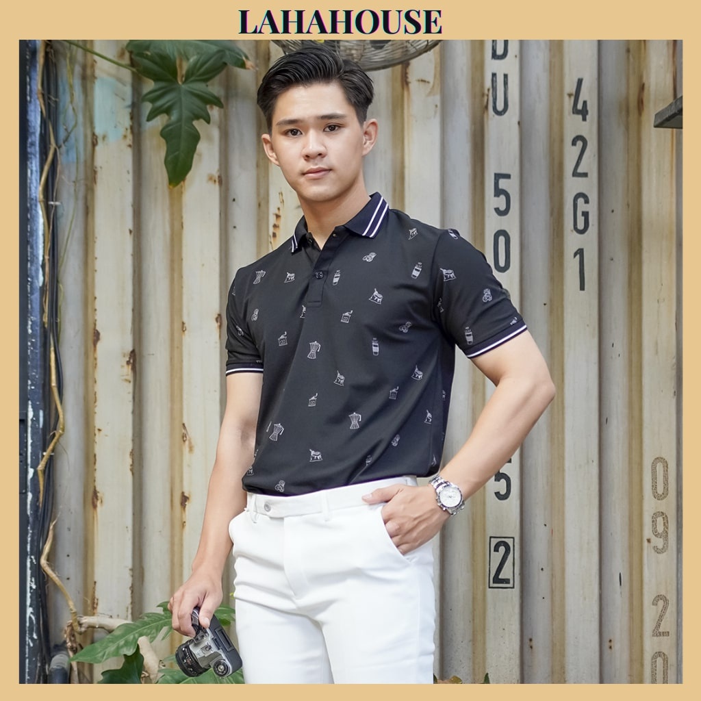 เสื้อยืดโปโลผู้ชาย สวย คอเต่า อ่อนเยาว์ Big size 95kg - PLMS07- Polo Coffe - เนื้อหนา ยืด เท่ มีหลาย