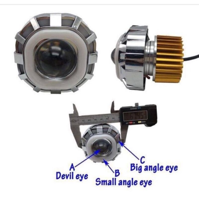 หลอดไฟหน้า Projecter ทรงเหลี่ยม