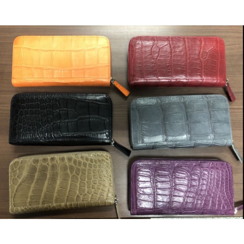 กระเป๋าสตางค์หนังจระเข้ทรงยาว (แท้ 100 %) แบรนด์ River