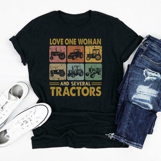 [COD]GILDAN เสื้อยืด แบบนิ่ม พิมพ์ลาย Love One And Several Tractors สําหรับผู้ชายS-5XL