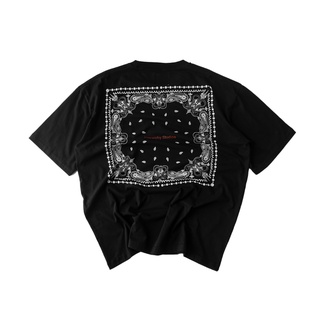 Hierarchy Studios - Neo Paisley เสื้อยืด โอเวอร์ไซซ์ สีดํา